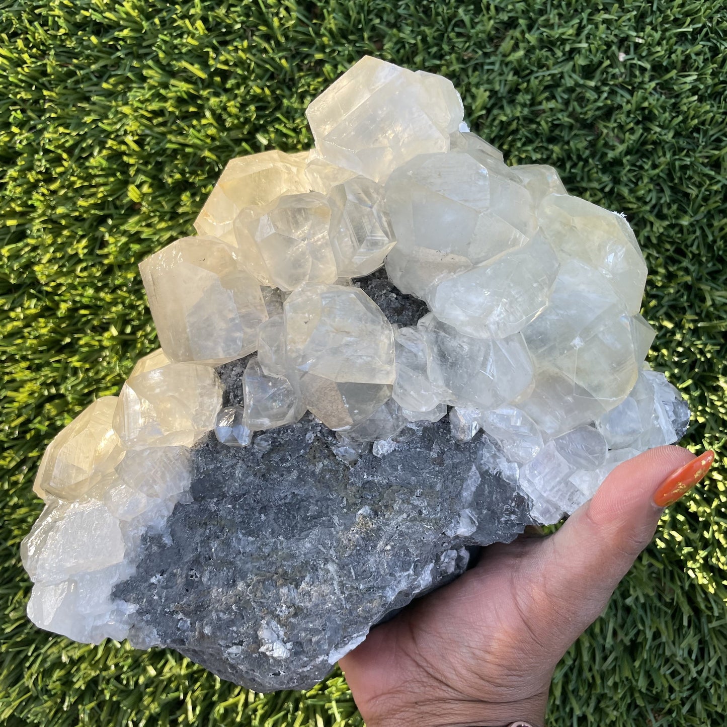 Large Octahedral Clear Calcite Specimen