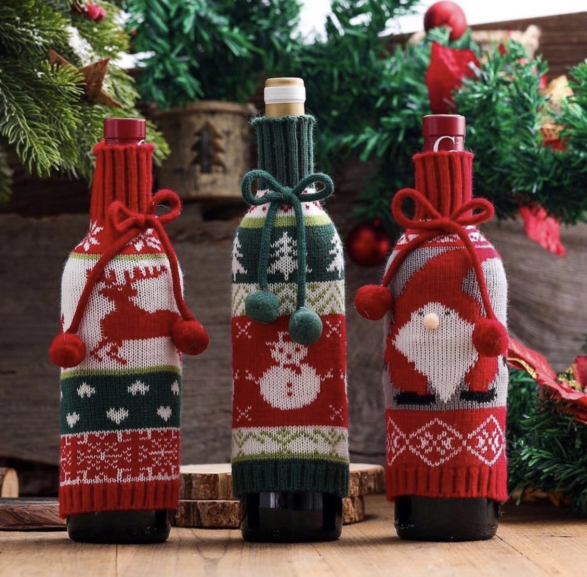 Christmas Wine Bottle Sleeve