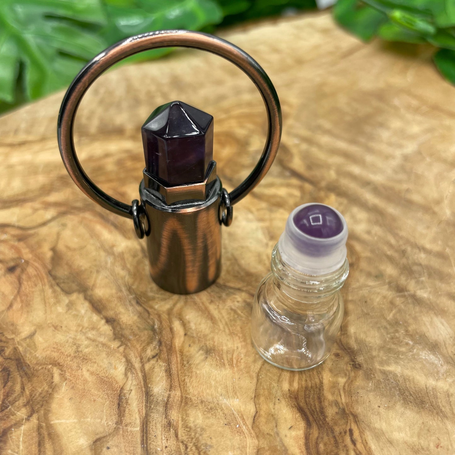 Crystal Point Mini Rollerball Necklace