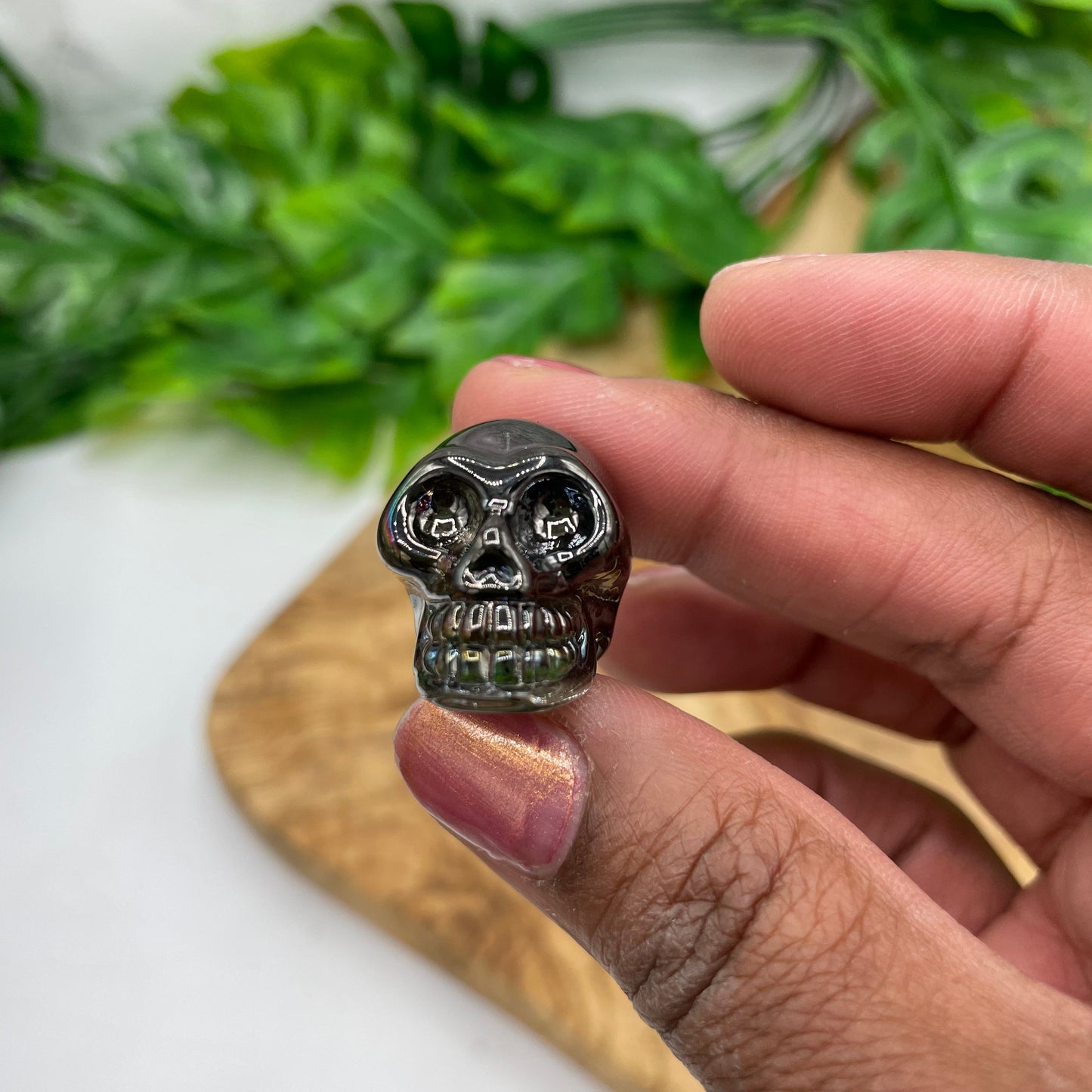 Mini Glass Aura Skull
