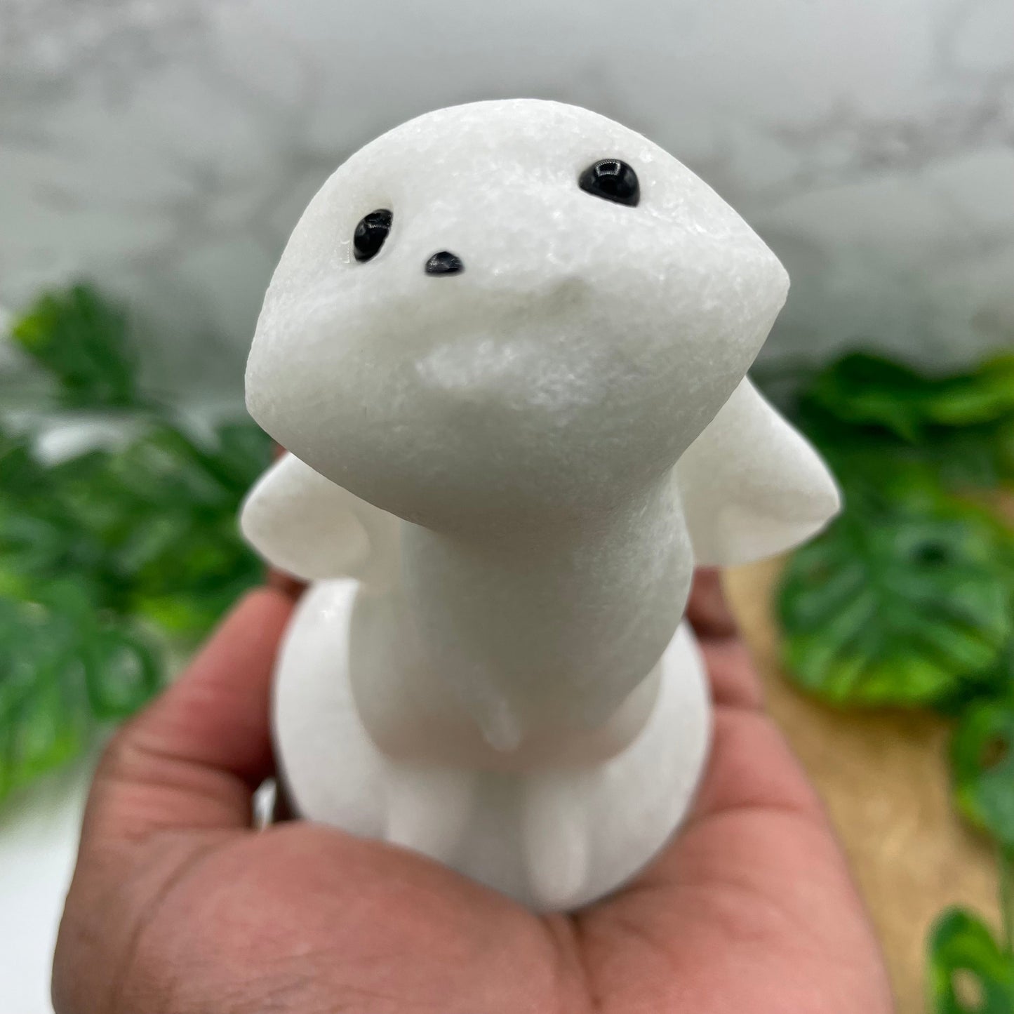 White Jade Adorable Bunny Rabbit