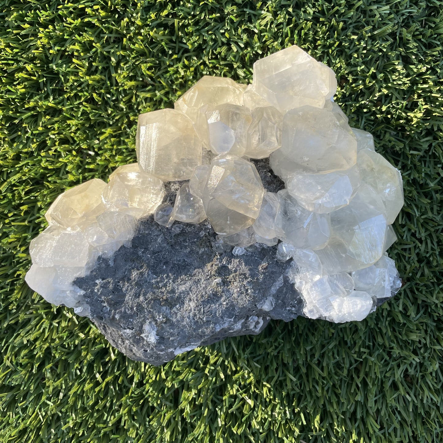 Large Octahedral Clear Calcite Specimen