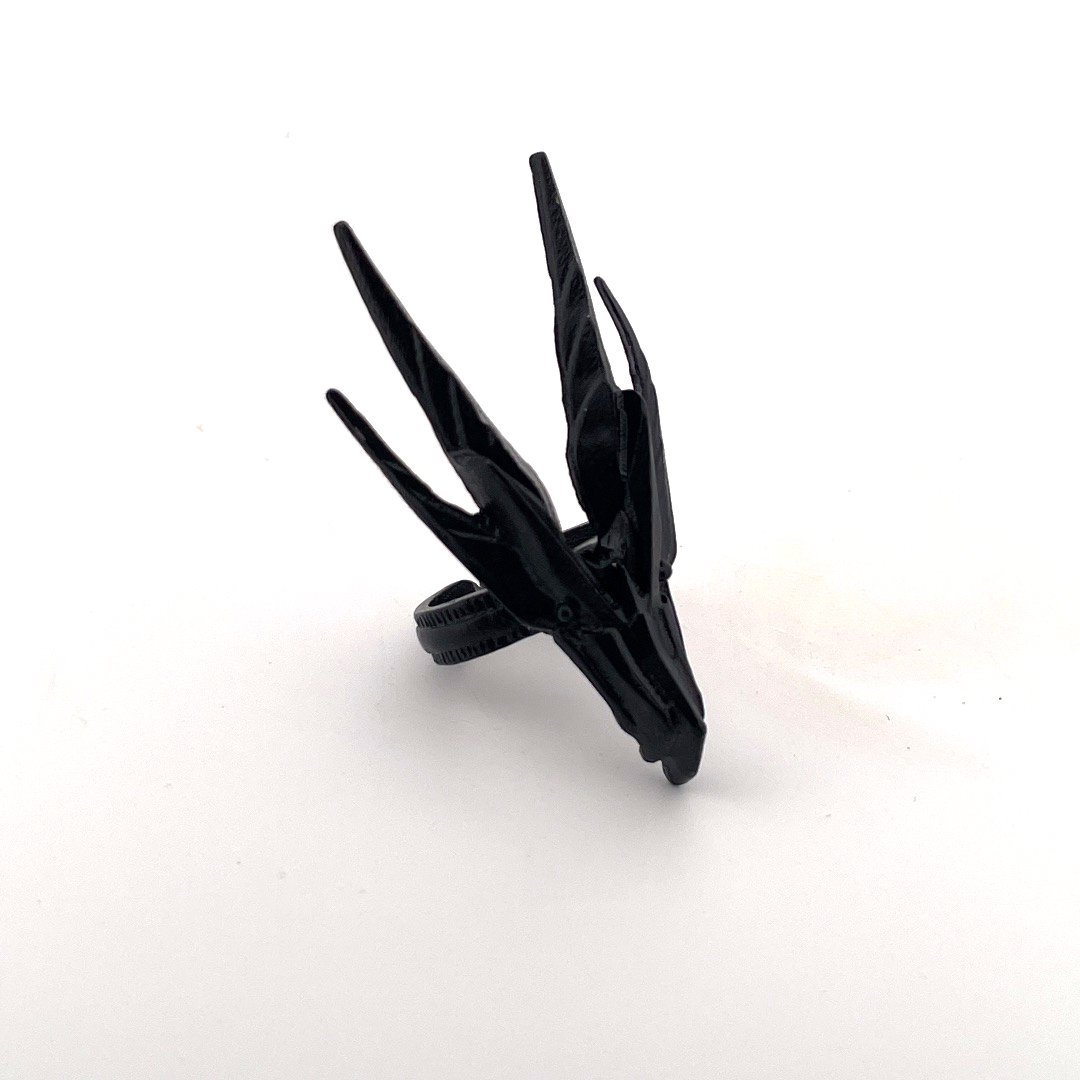 Black Adjustable Dragon Ring
