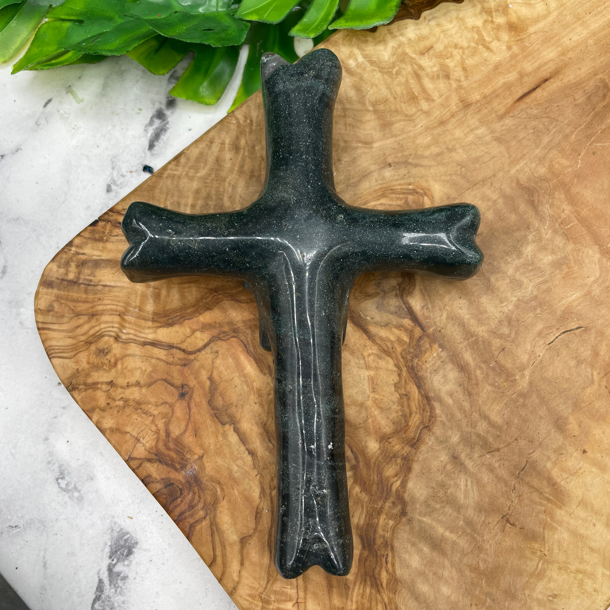 Ocean Jasper Skull & Bones Cross