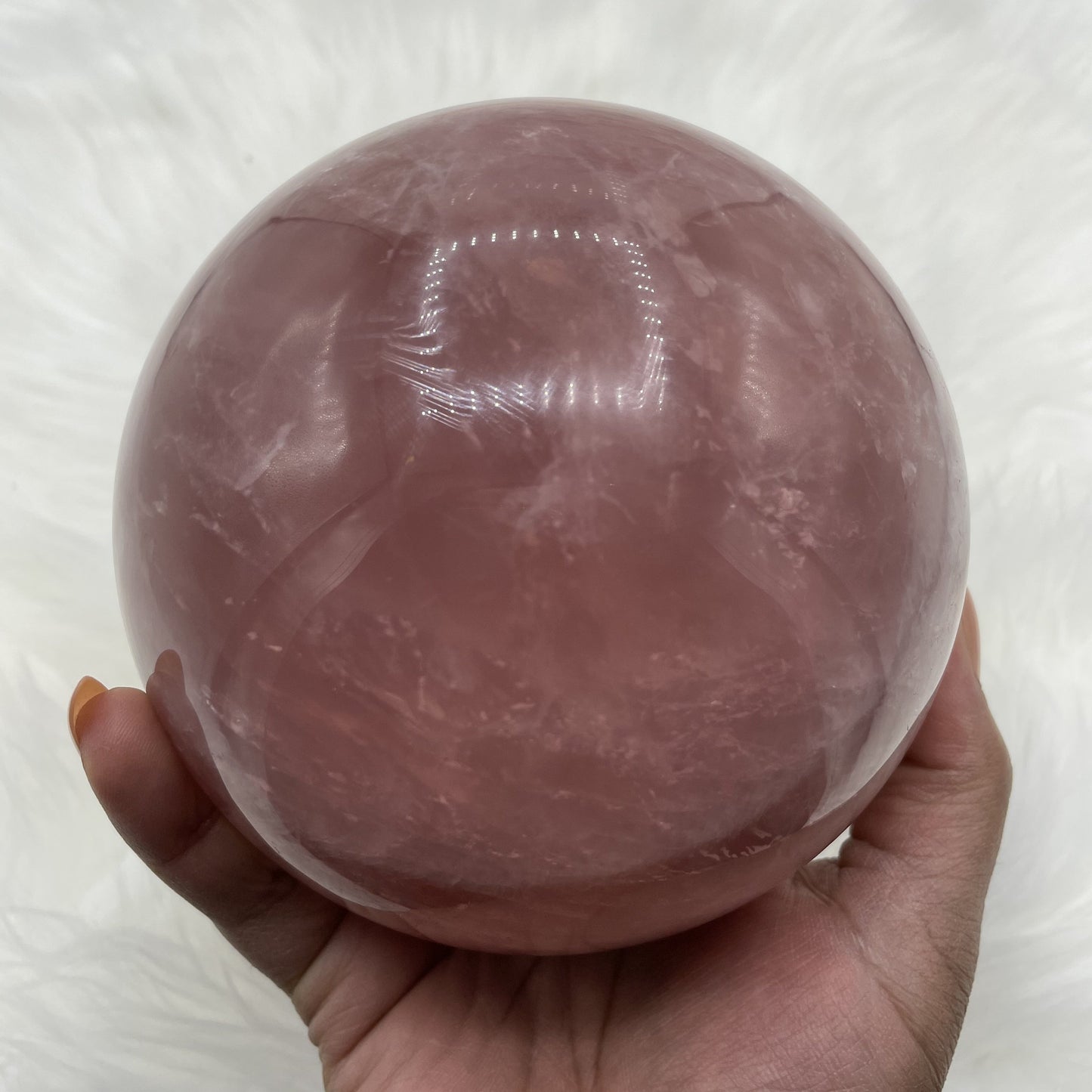 XL Deep Pink Lavender Star Rose Quartz Sphere