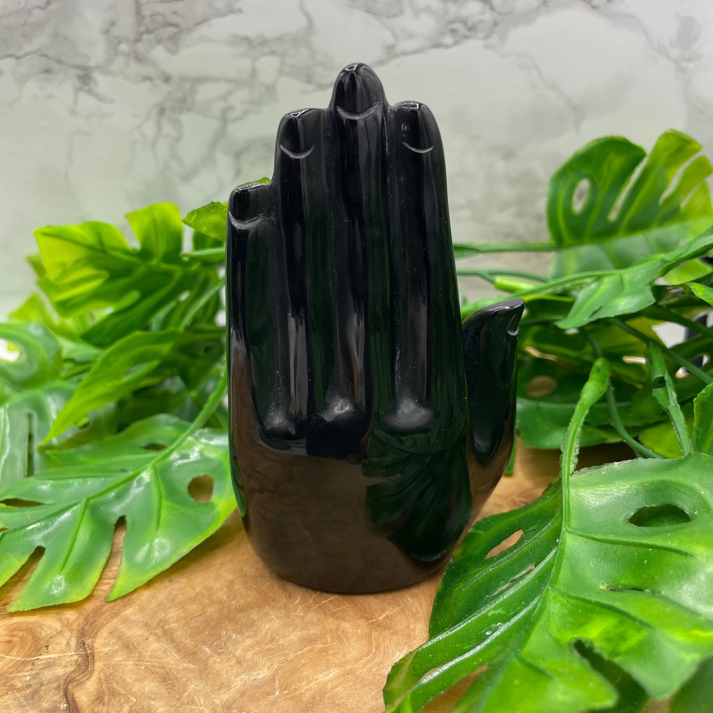 Black Obsidian Guan Yin Hand