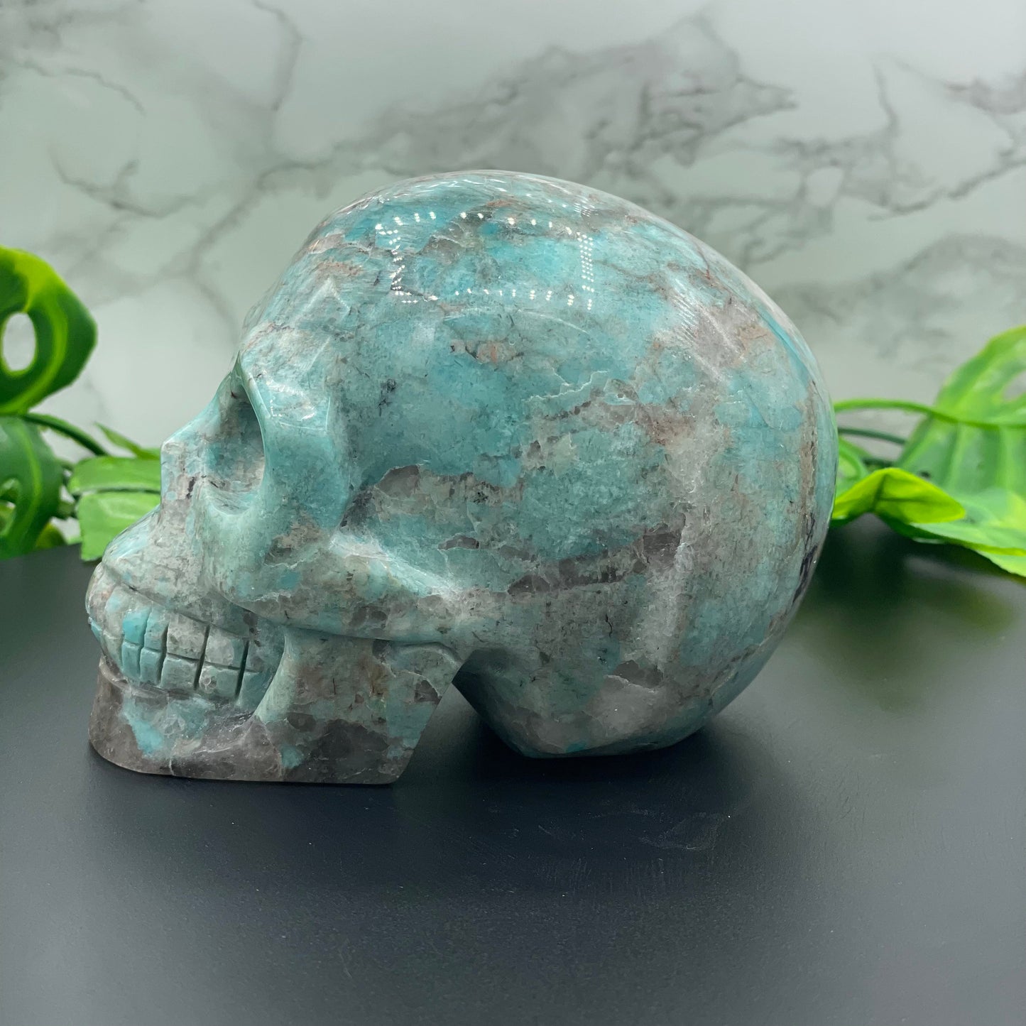 Amazonite Skull