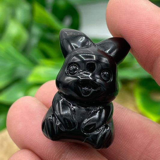 Black Obsidian Mini Pikachu