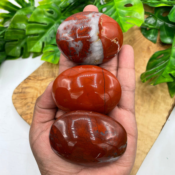 Red Jasper Palm Stone