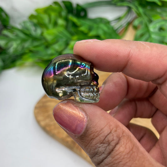 Mini Glass Aura Skull