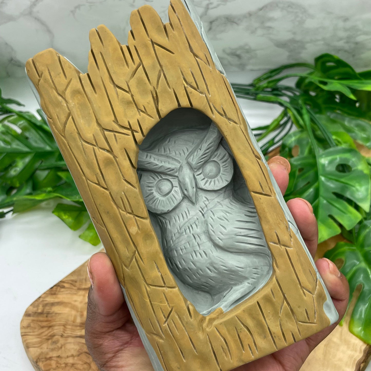 Songhua Jasper Owl in Tree