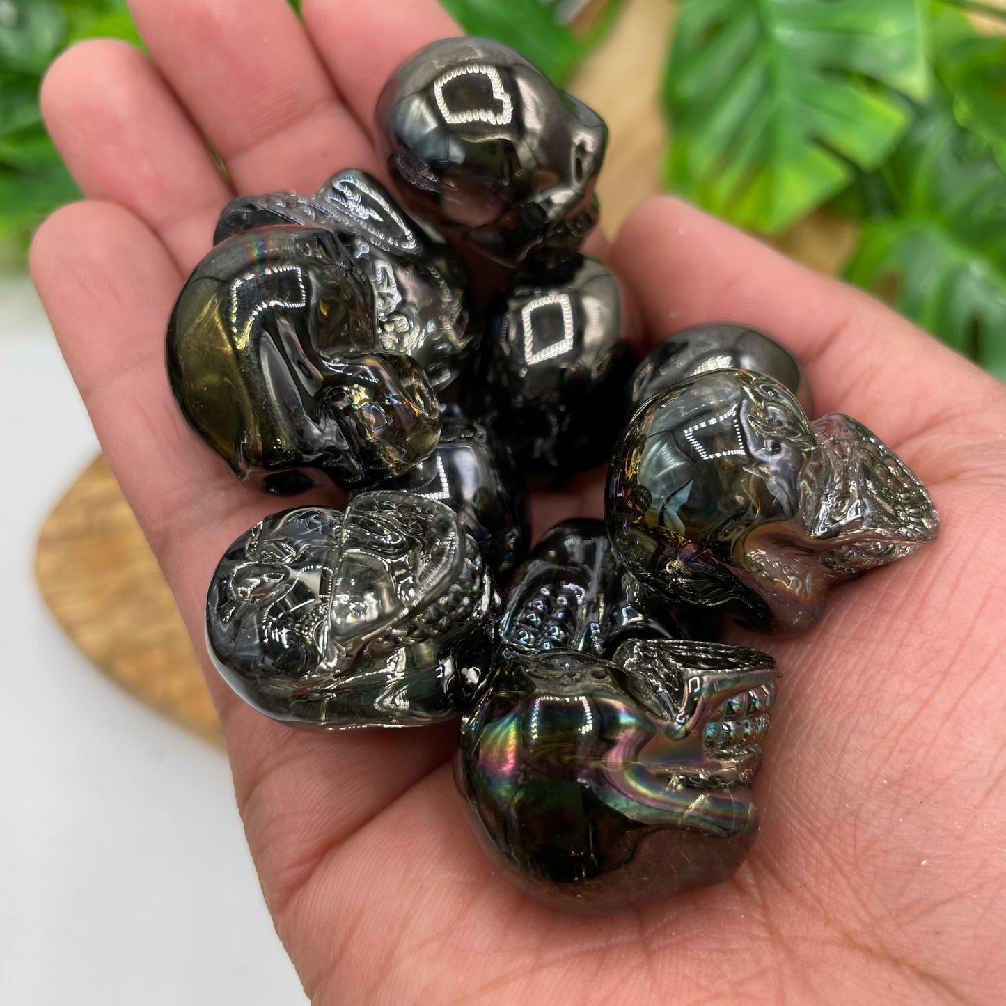 Mini Glass Aura Skull