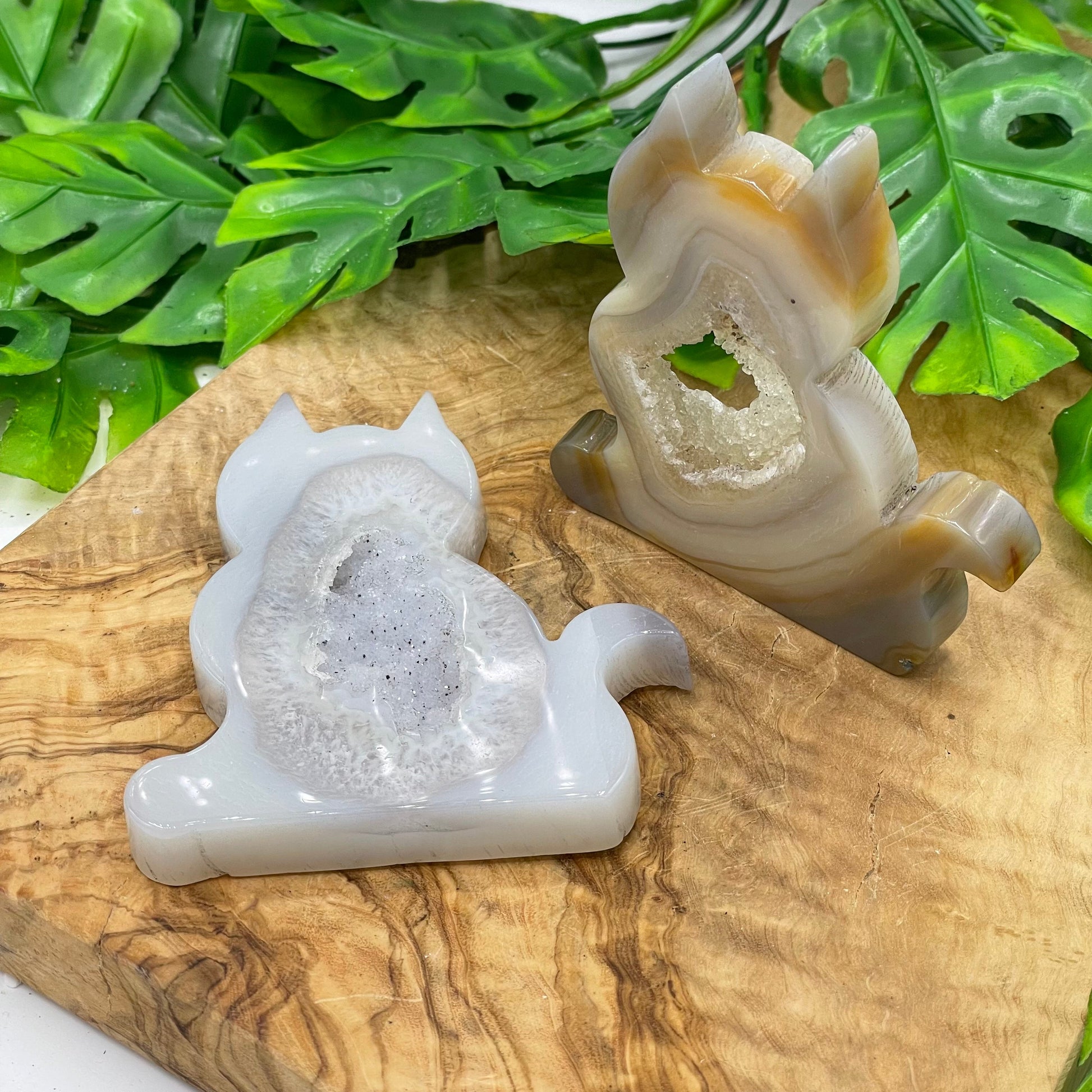 Cat Geode Agate Geode Cat - Decor - Sage & Magic