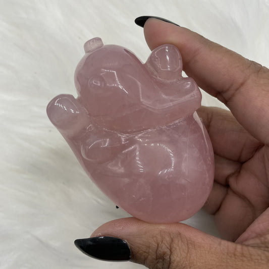 Rose Quartz Small Anatomical Style Heart