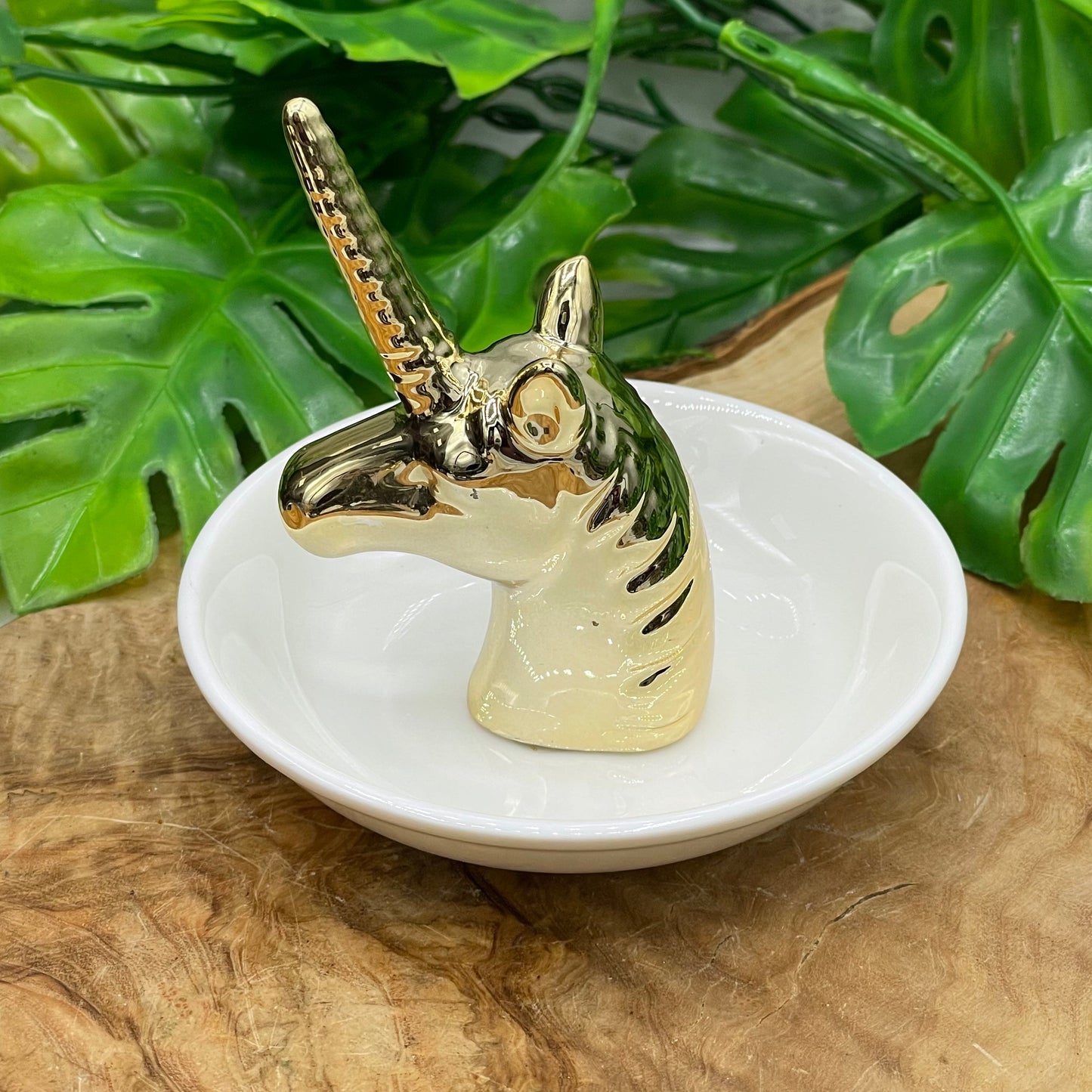 Gold Ceramic Jewelry Dish