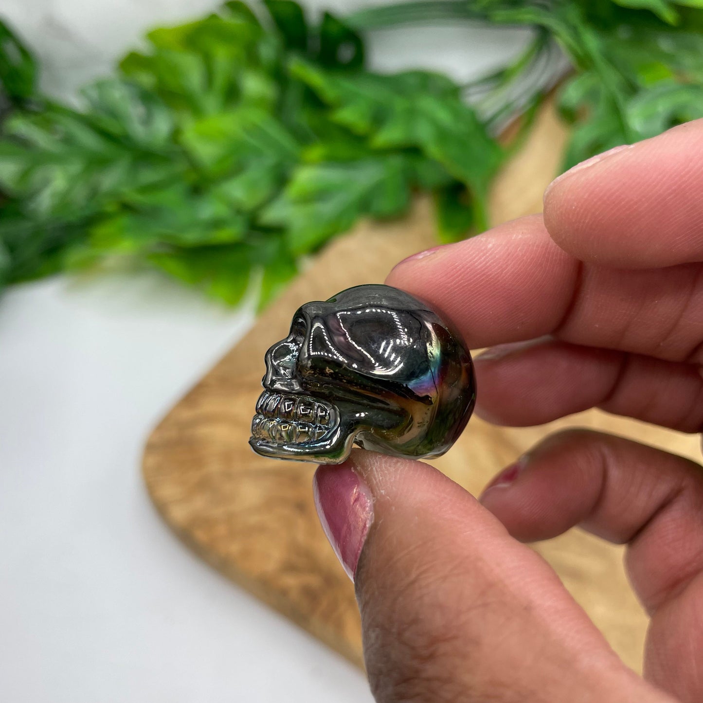 Mini Glass Aura Skull