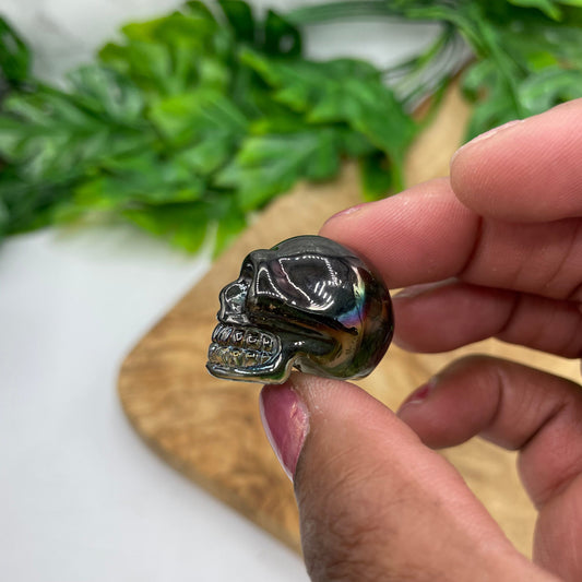 Mini Glass Aura Skull