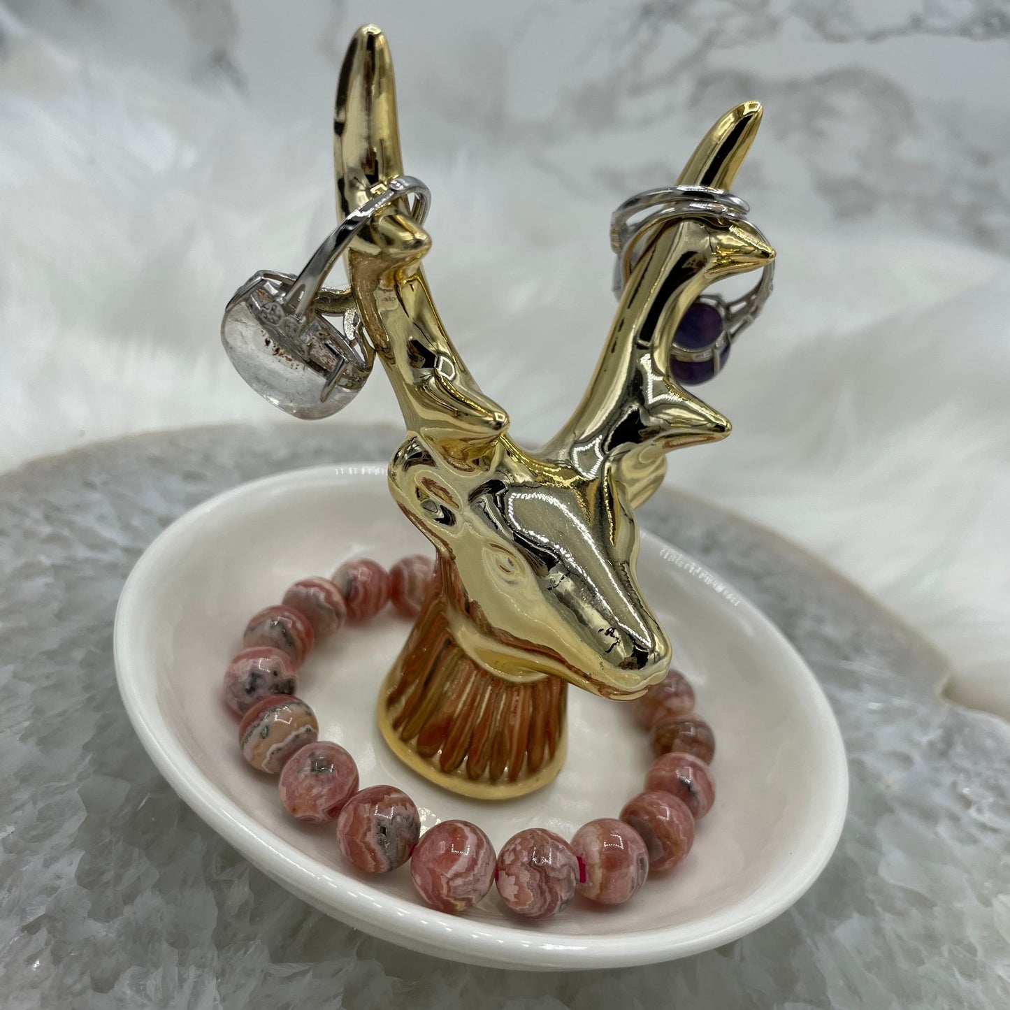 Gold Ceramic Jewelry Dish