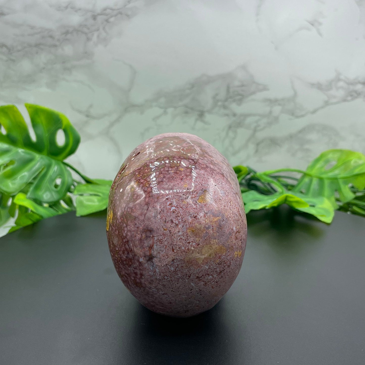 Pink Ocean Jasper Skull
