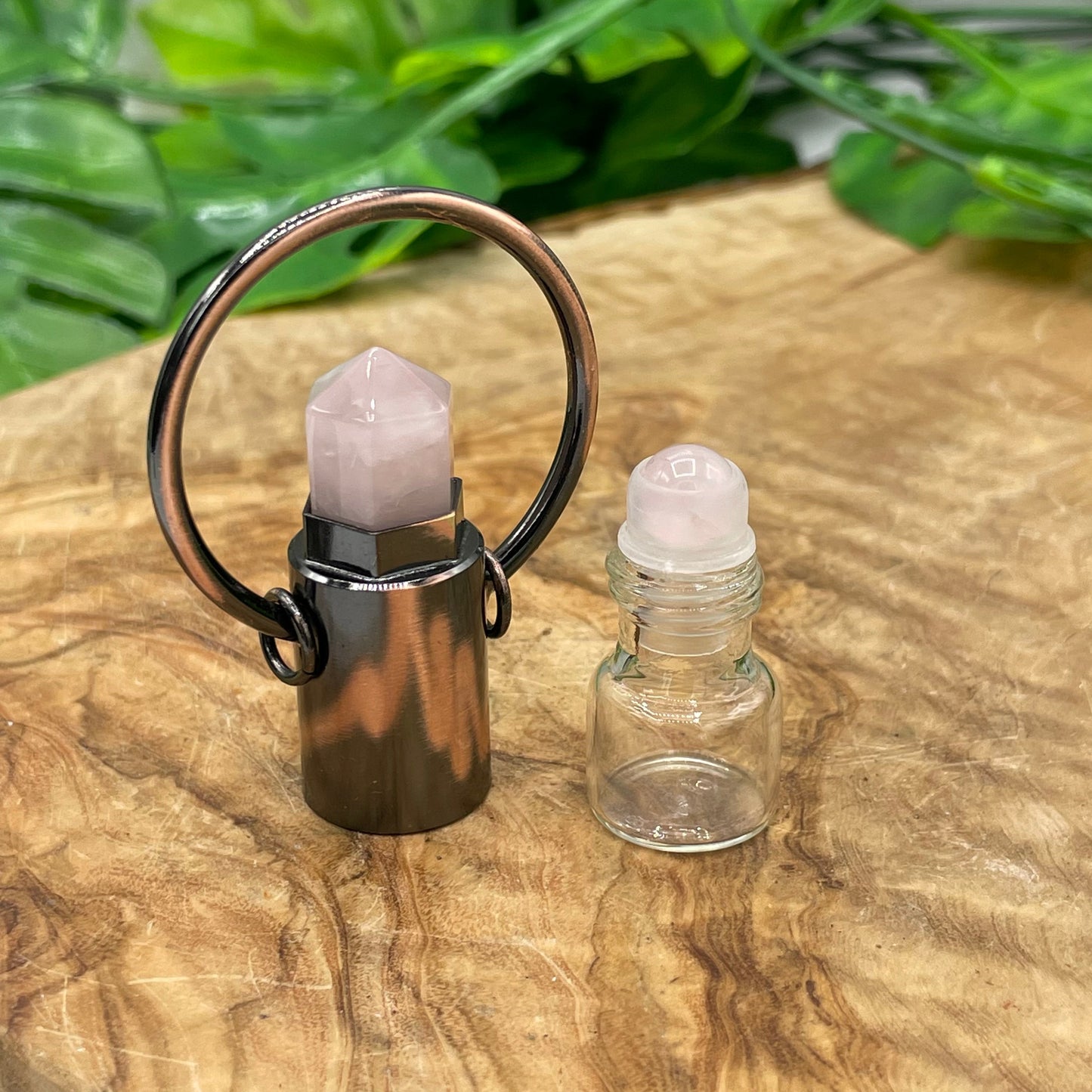Crystal Point Mini Rollerball Necklace