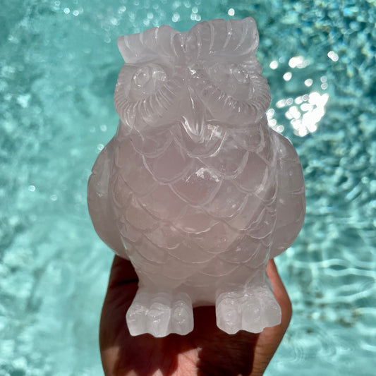 Rose Quartz Owl