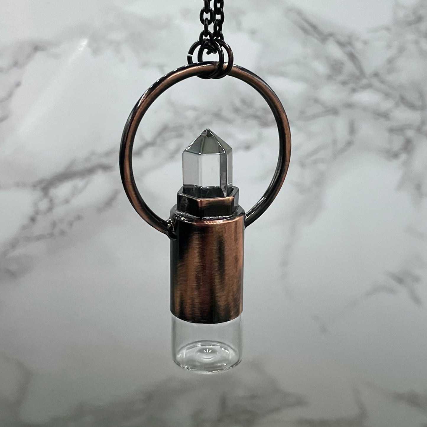 Crystal Point Mini Rollerball Necklace