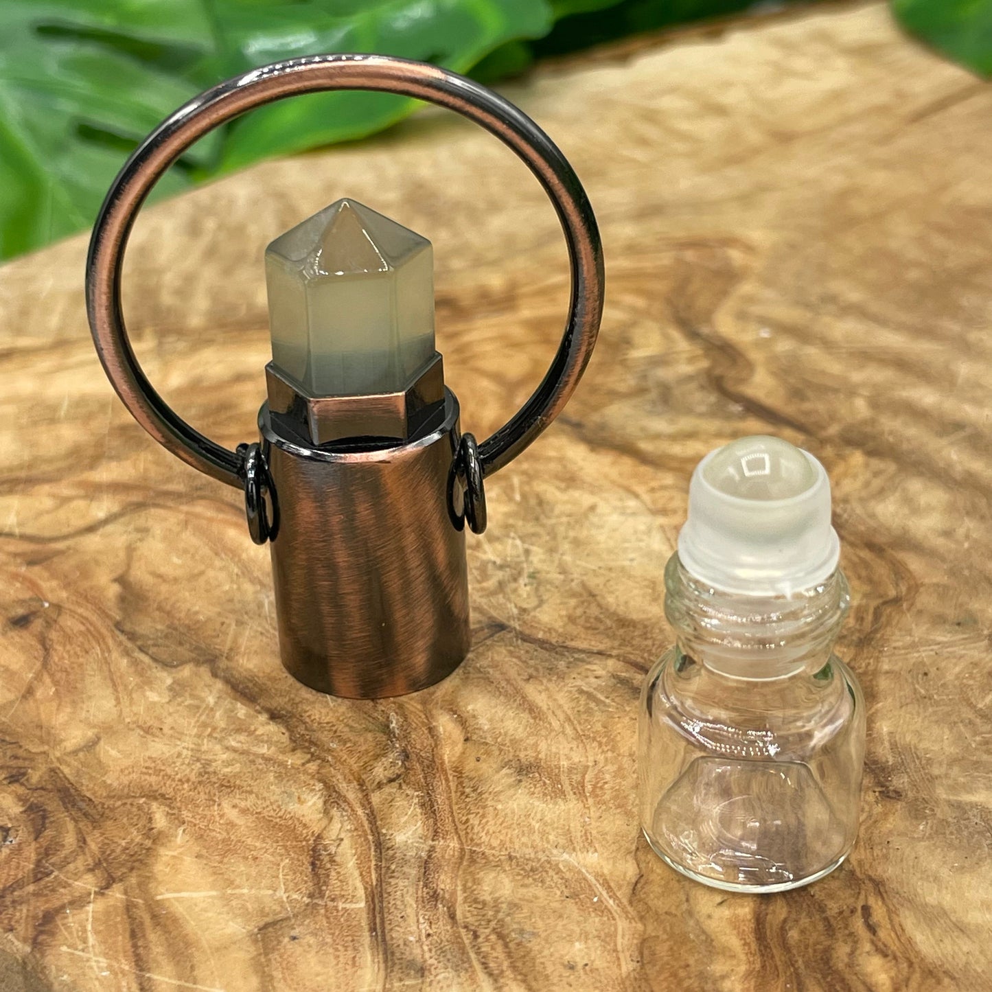Crystal Point Mini Rollerball Necklace