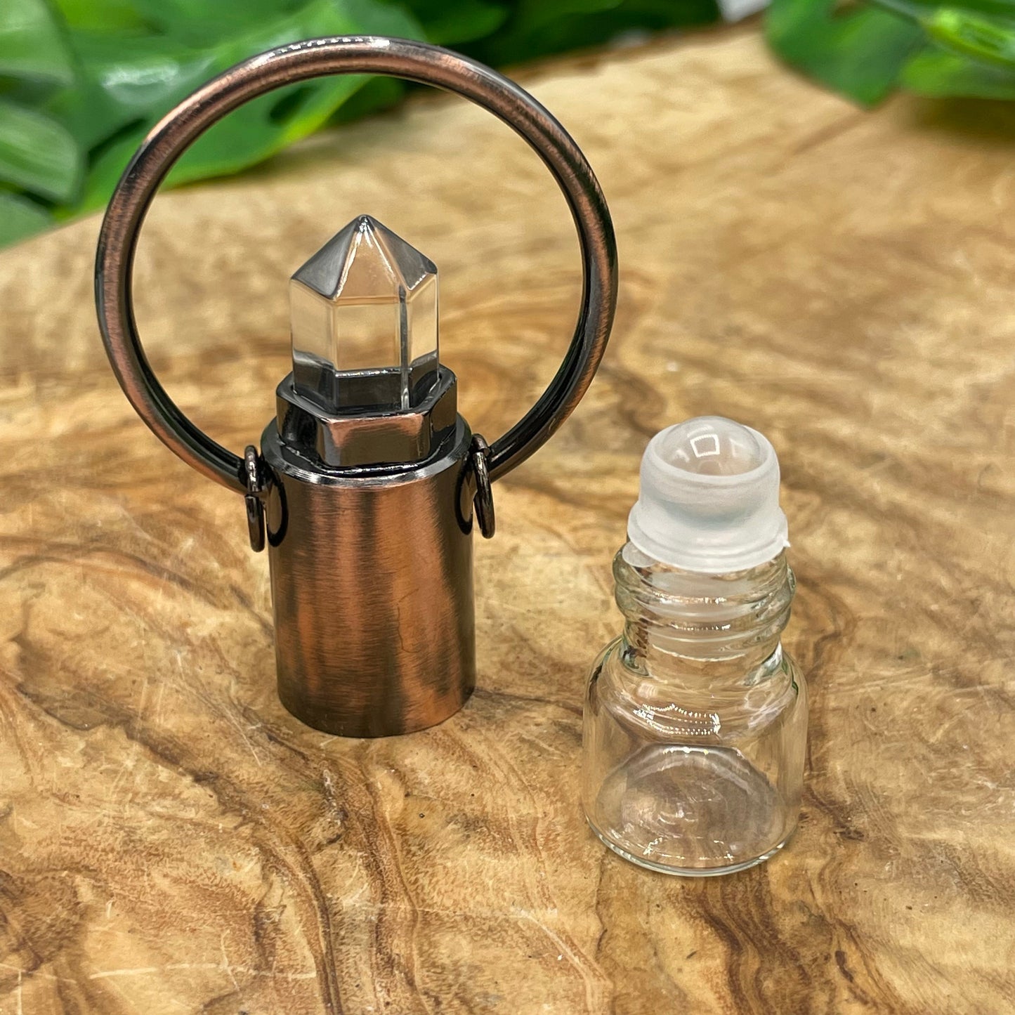 Crystal Point Mini Rollerball Necklace