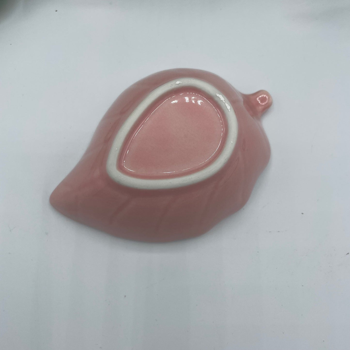 Pink Ceramic Japanese Leaf Bowl