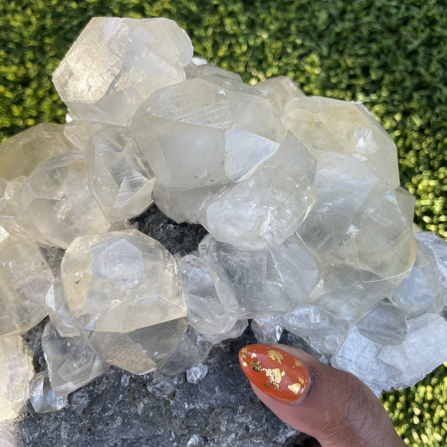 Large Octahedral Clear Calcite Specimen