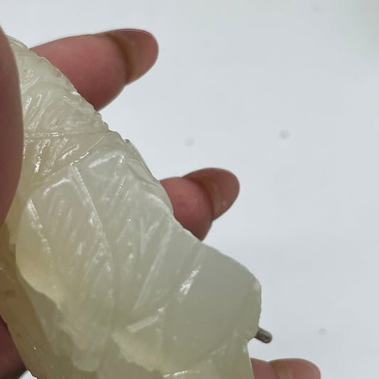 White Calcite & Blue Agate Crystal Parrott