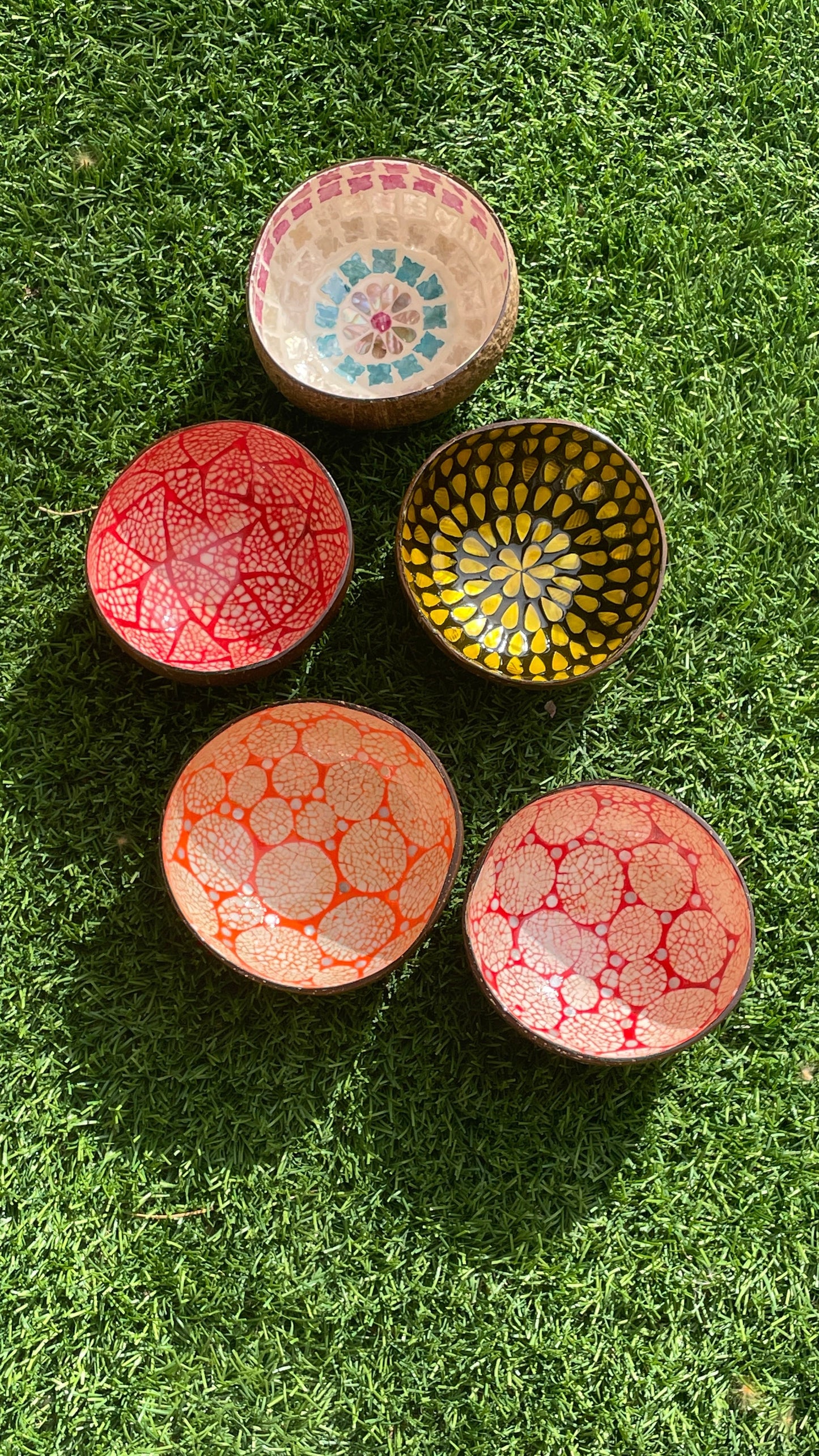 Hand Painted Coconut Bowls
