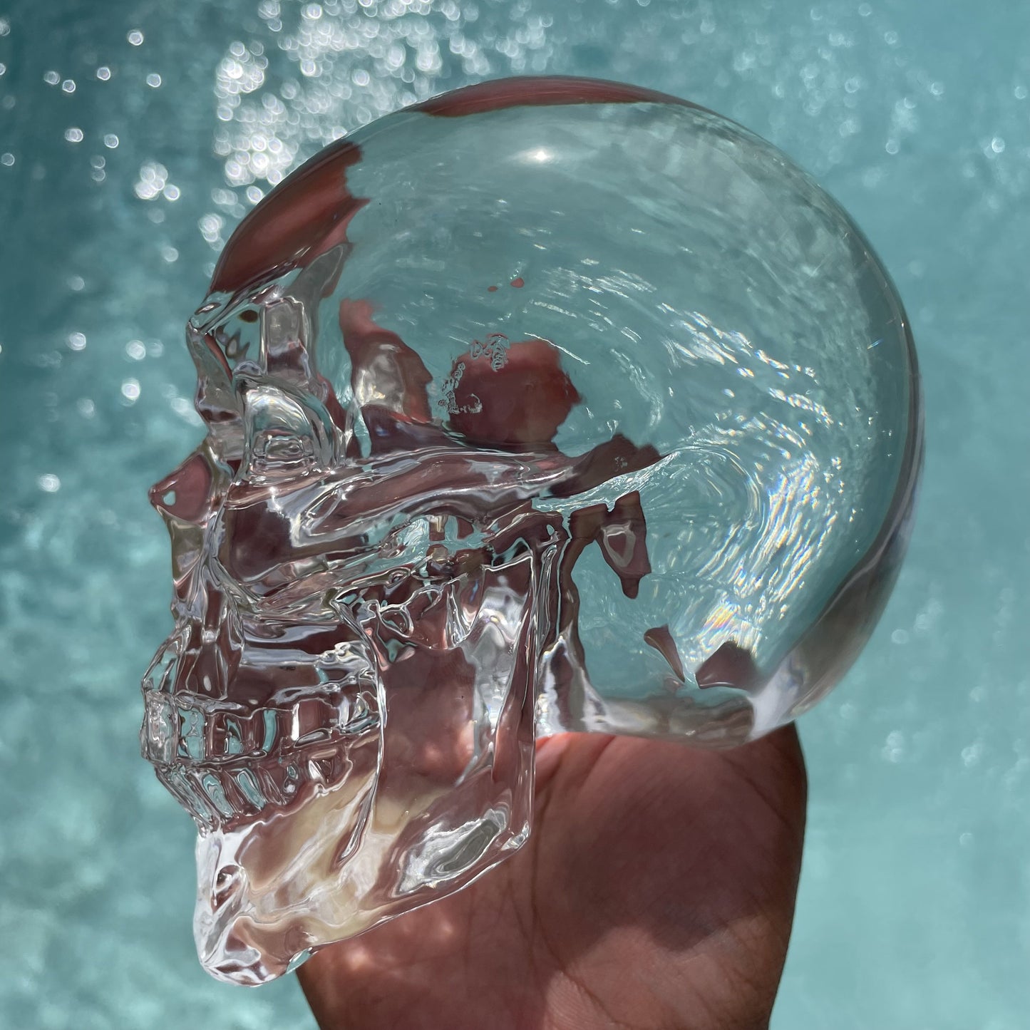 Crystal Clear Glass Skull