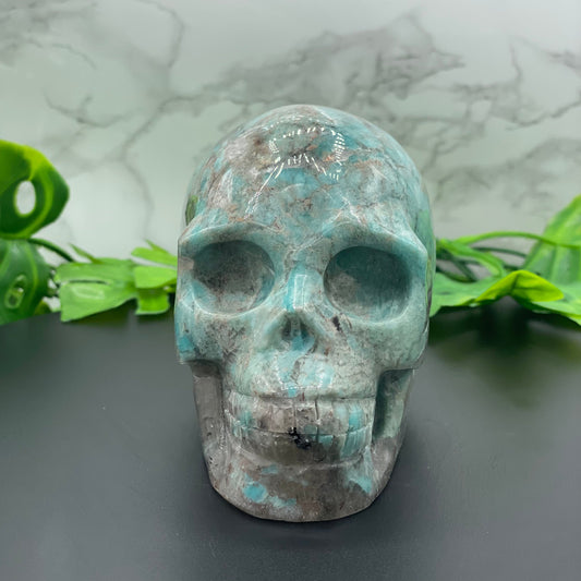 Amazonite Skull