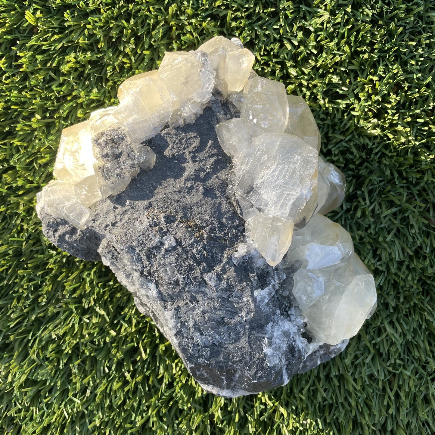Large Octahedral Clear Calcite Specimen