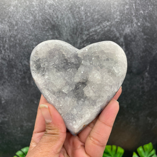 Clear Quartz Cluster Heart