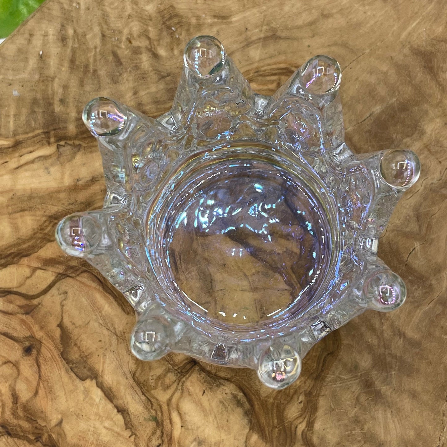 Aura Glass Crown Sphere Holder