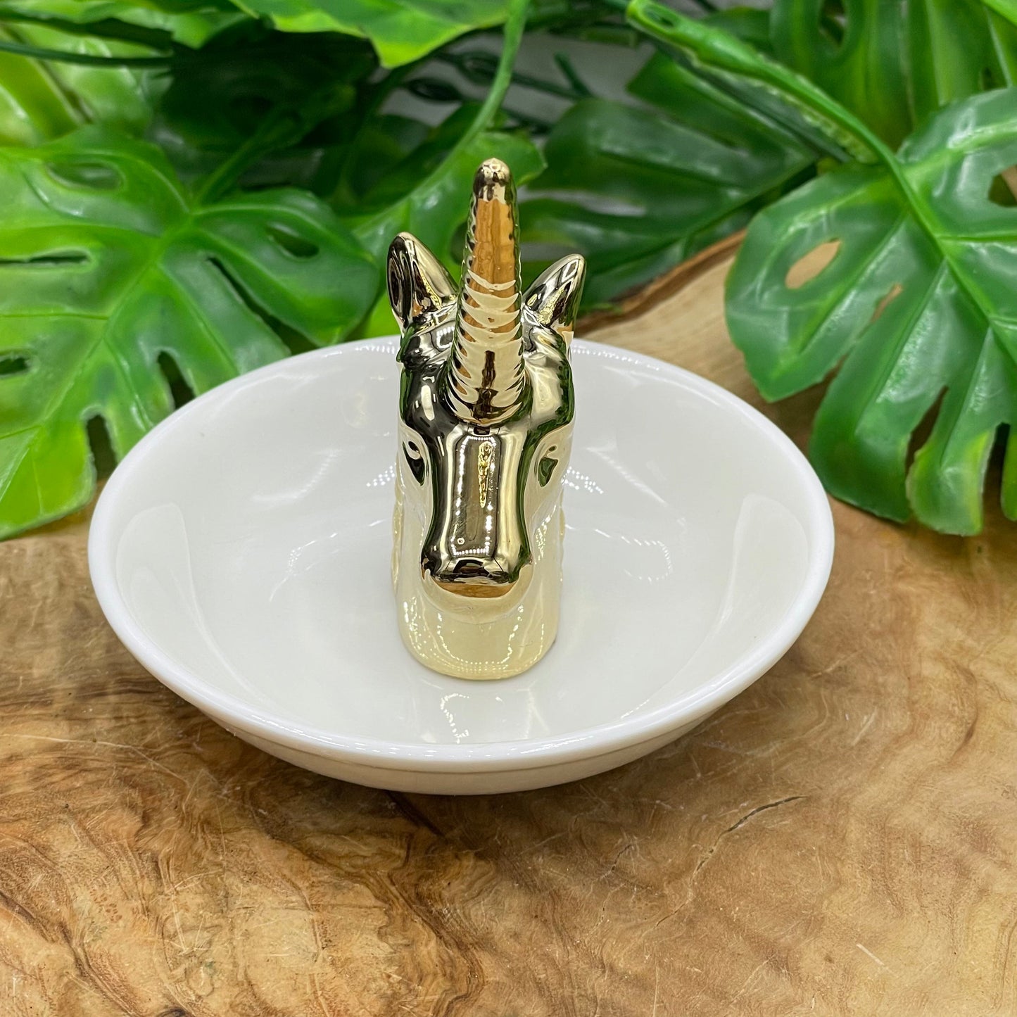 Gold Ceramic Jewelry Dish